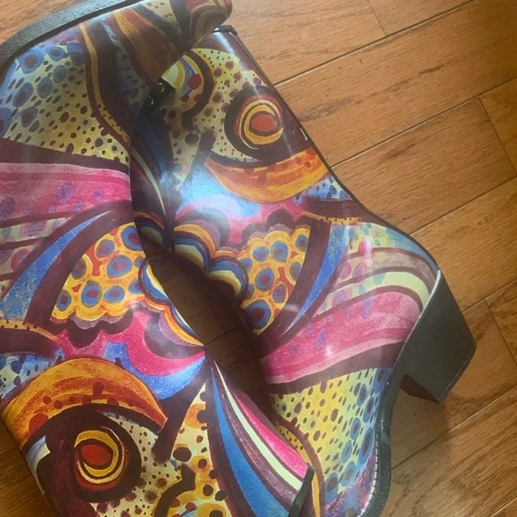 Colorful Abstract Women's Boots - Picture 3 of 5